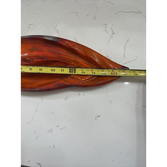 Vintage 70’s Retro Mid-Century Ceramic Leaf Signed Joyce Dated - Picture 9 of 12